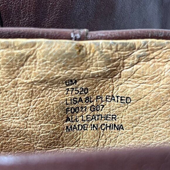 Frye Lisa Slouchy Pleated Pull On Leather Heeled Boots Mid Calf Brown Size 6‎ - Picture 4 of 16